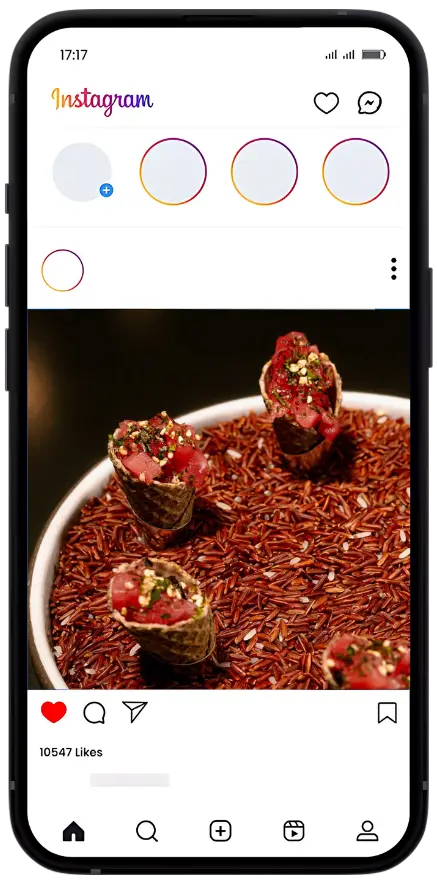 food social media post